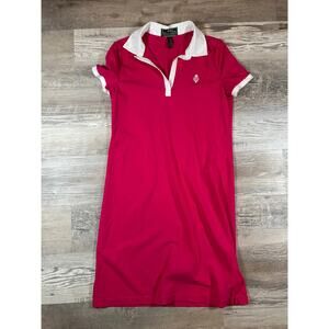 Lauren Ralph Lauren Active Pink Polo Dress Medium Preppy Y2K Tennis Style